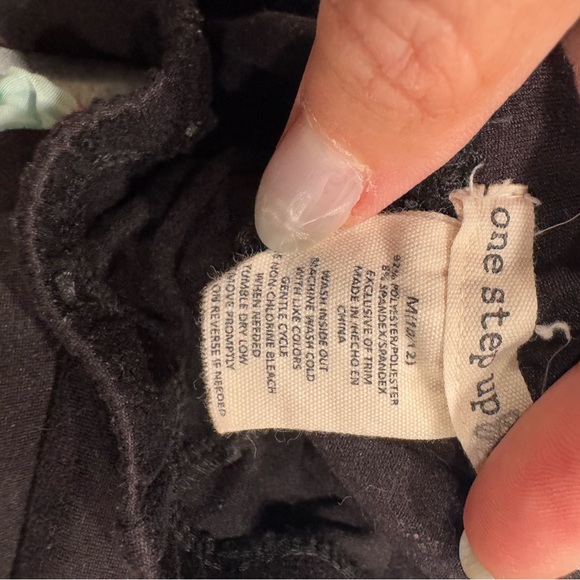 Girls Black Patterned Pants - Picture 5 of 5